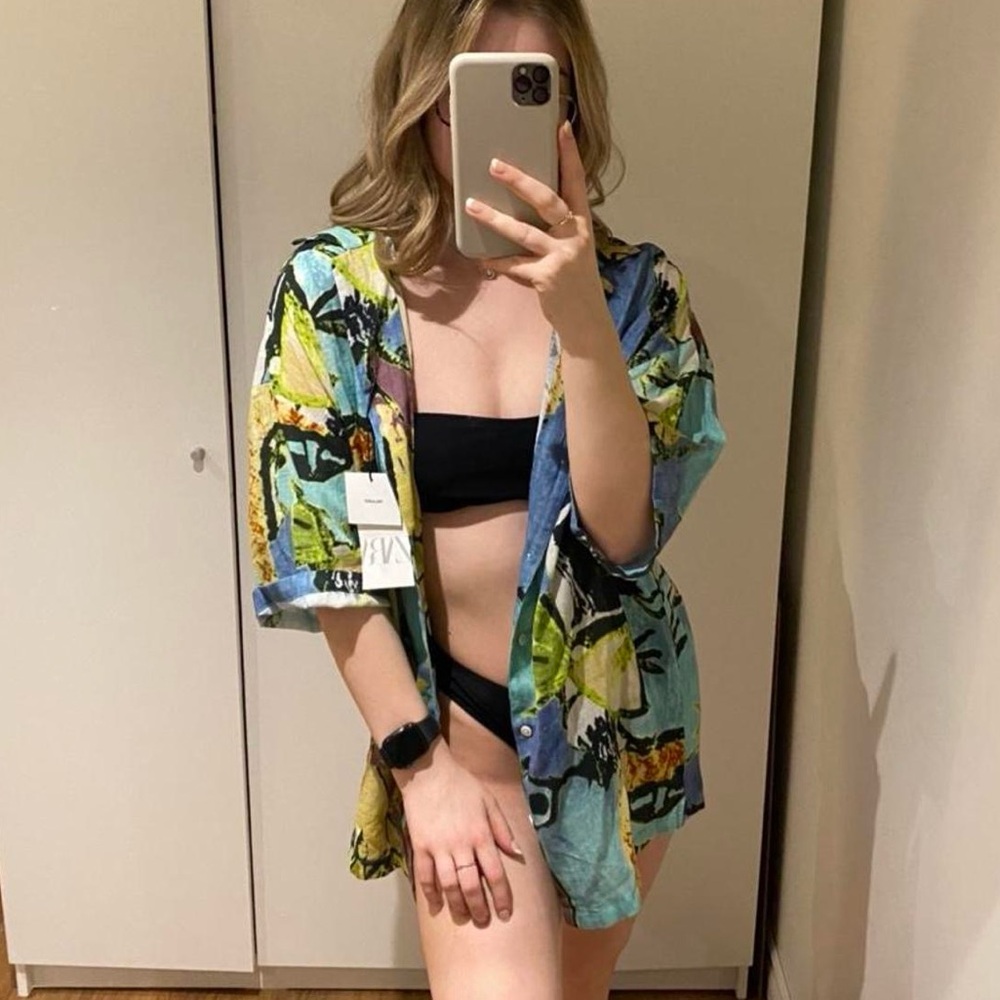 Zara button down / Hawaiian vibes - Picture 4 of 4
